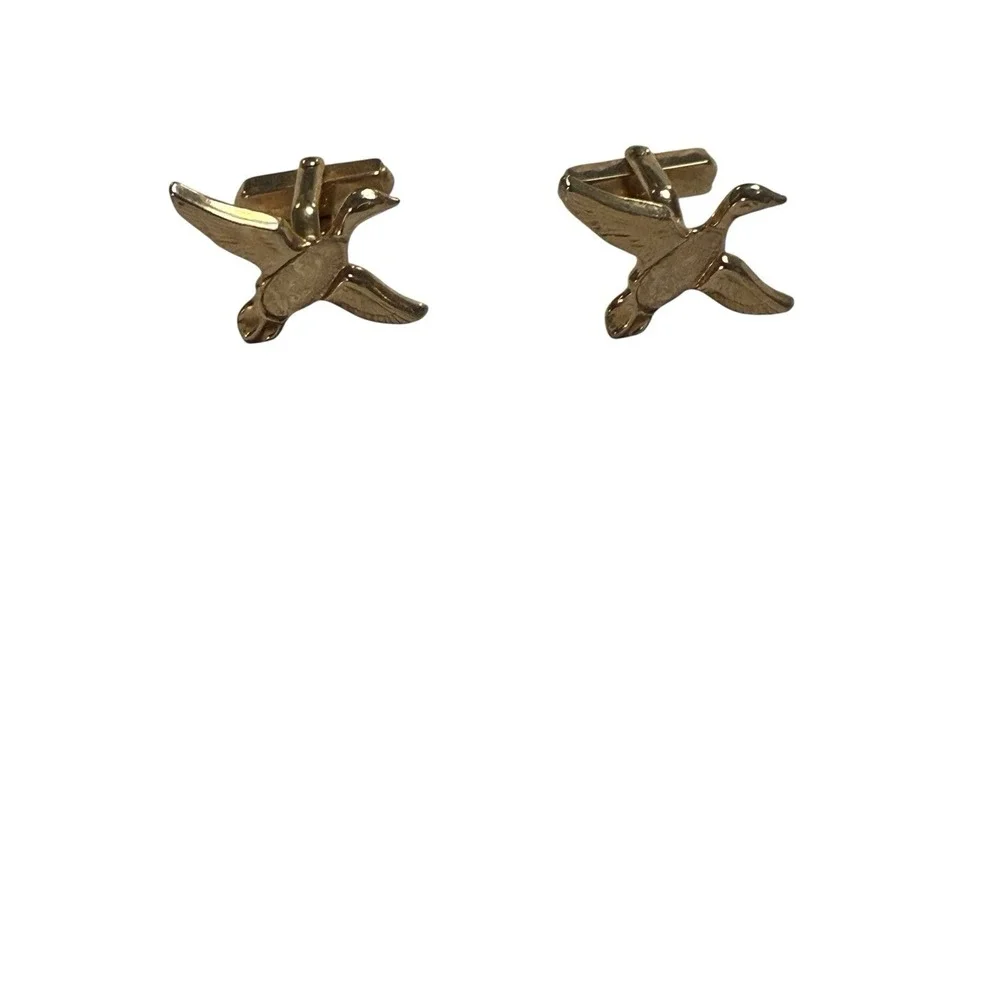 Swank Brand Gold Duck/Mallard Cufflinks Gold Plated